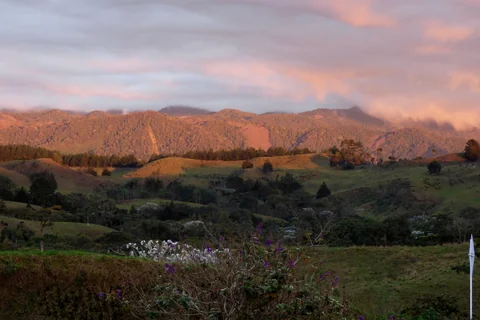 Sunset over the Filandia mountains